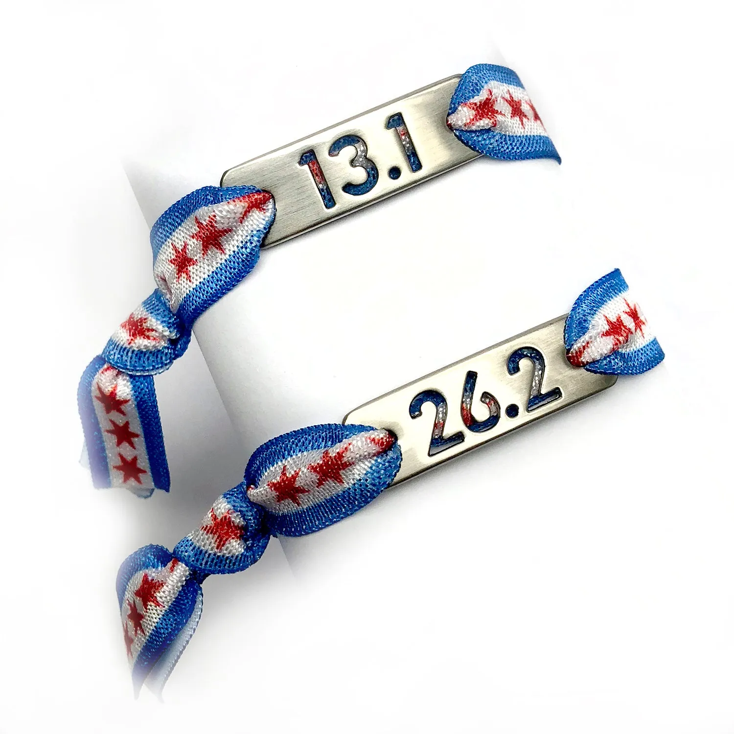 13.1 CHICAGO Flag Tie Stretchy Running Bracelet