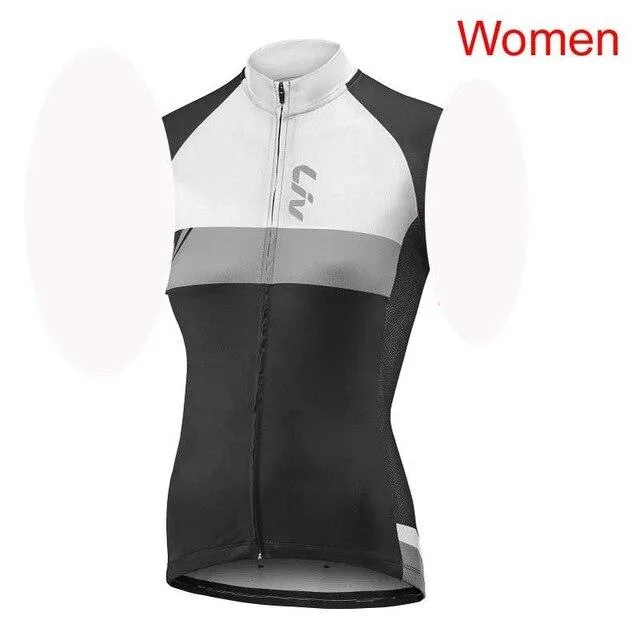 2019 Women Cycling Jersey Tops Summer Racing Cycling Clothing Ropa Ciclismo Sleeveless mtb Bike Jersey Shirt Maillot K031509