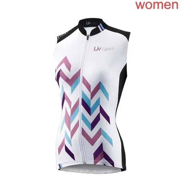 2019 Women Cycling Jersey Tops Summer Racing Cycling Clothing Ropa Ciclismo Sleeveless mtb Bike Jersey Shirt Maillot K031509