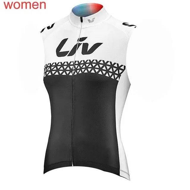 2019 Women Cycling Jersey Tops Summer Racing Cycling Clothing Ropa Ciclismo Sleeveless mtb Bike Jersey Shirt Maillot K031509