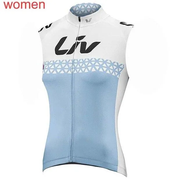 2019 Women Cycling Jersey Tops Summer Racing Cycling Clothing Ropa Ciclismo Sleeveless mtb Bike Jersey Shirt Maillot K031509