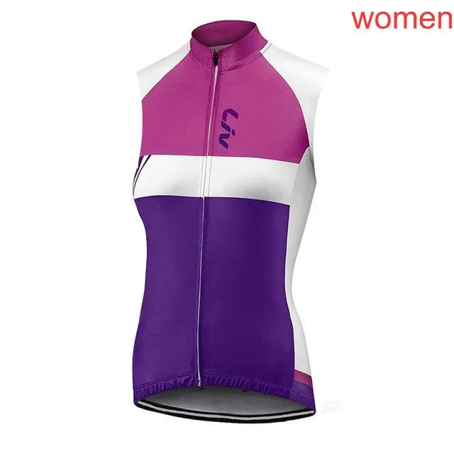 2019 Women Cycling Jersey Tops Summer Racing Cycling Clothing Ropa Ciclismo Sleeveless mtb Bike Jersey Shirt Maillot K031509