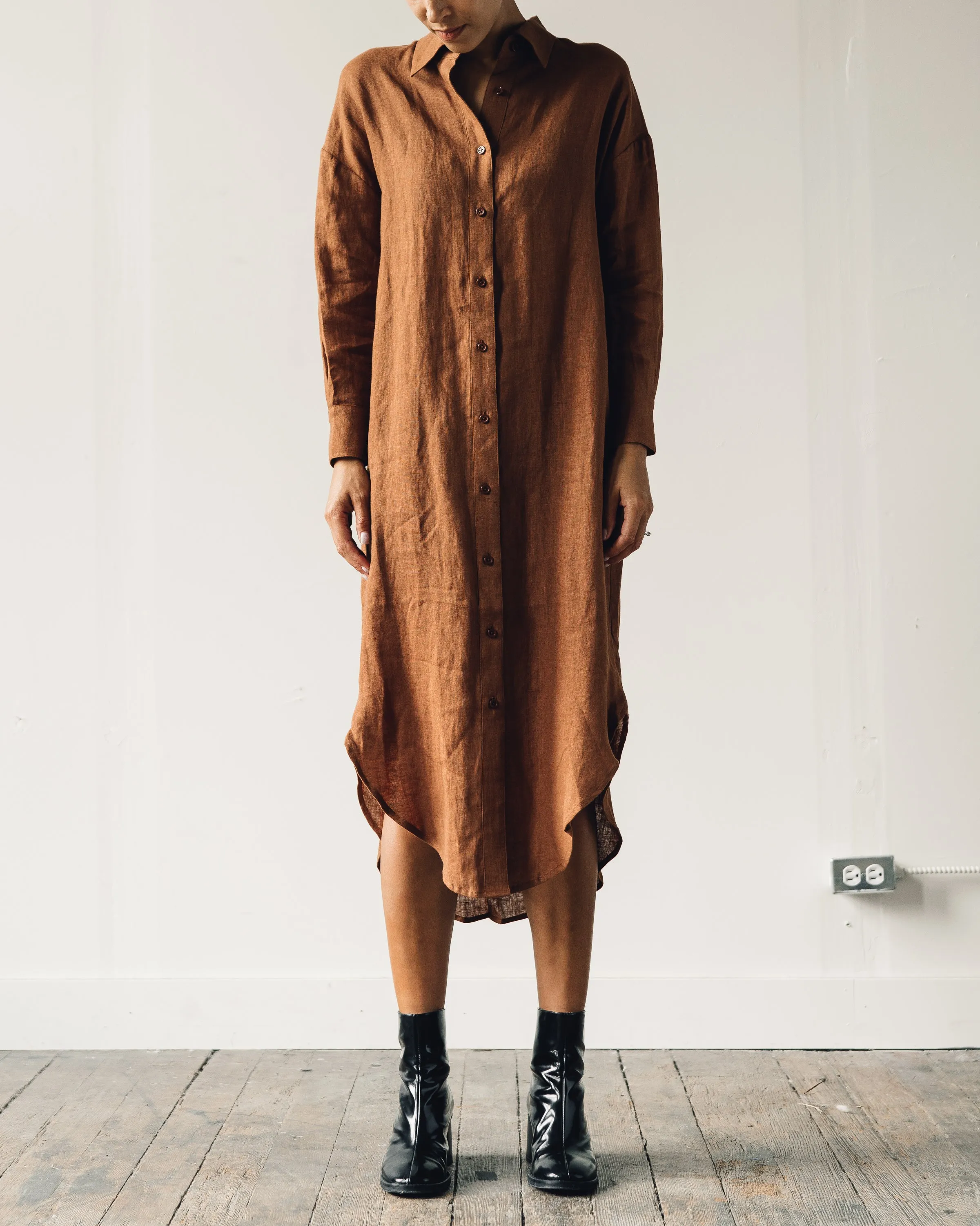 7115 Dolman Shirtdress, Rust