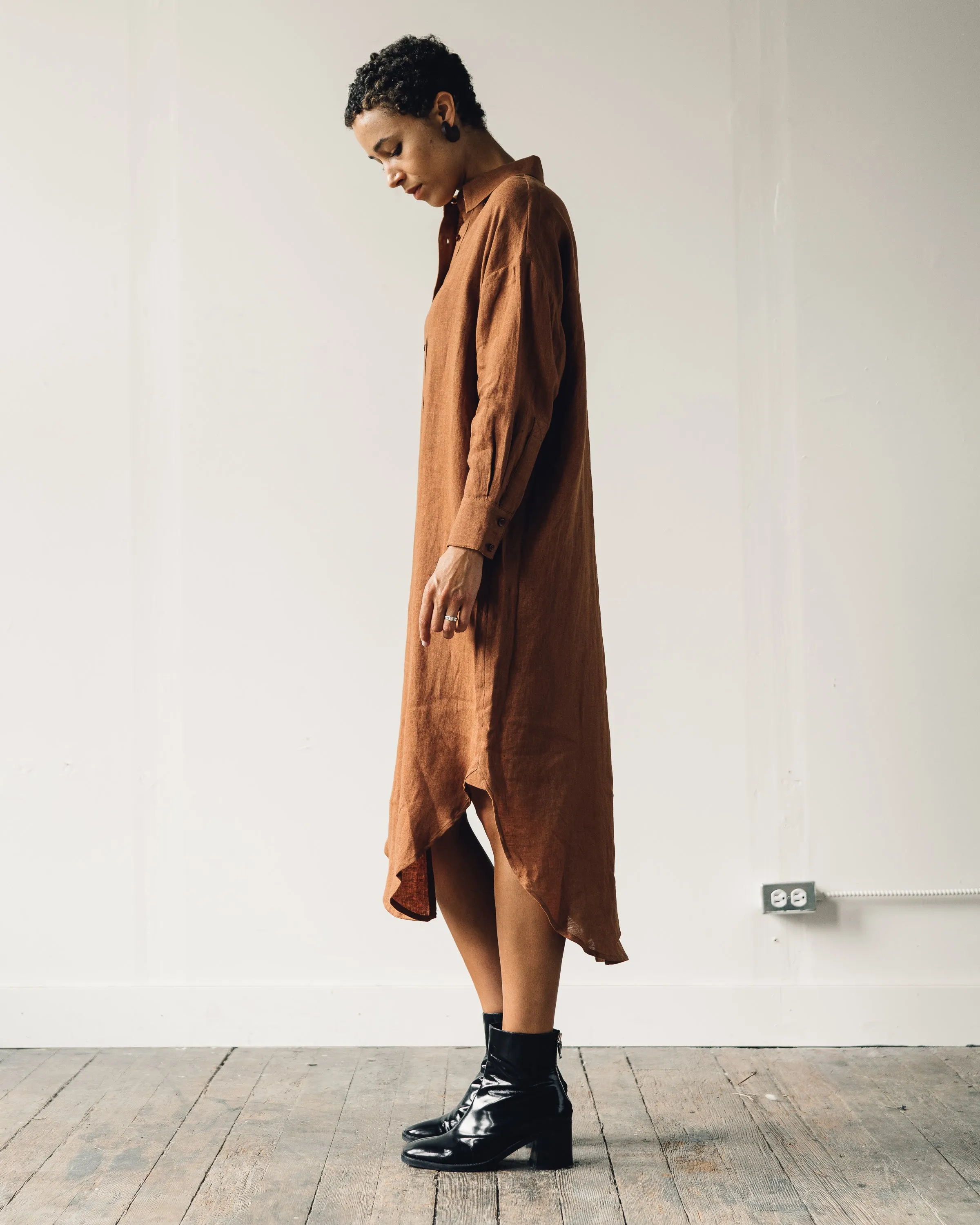 7115 Dolman Shirtdress, Rust