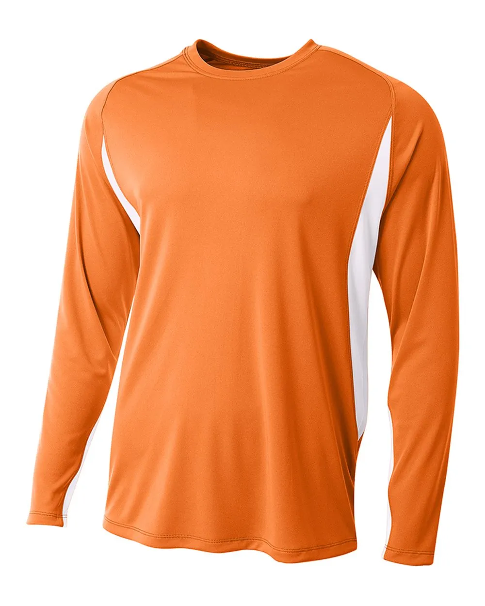 A4 Long Sleeve Color Block Cooling Performance Tee