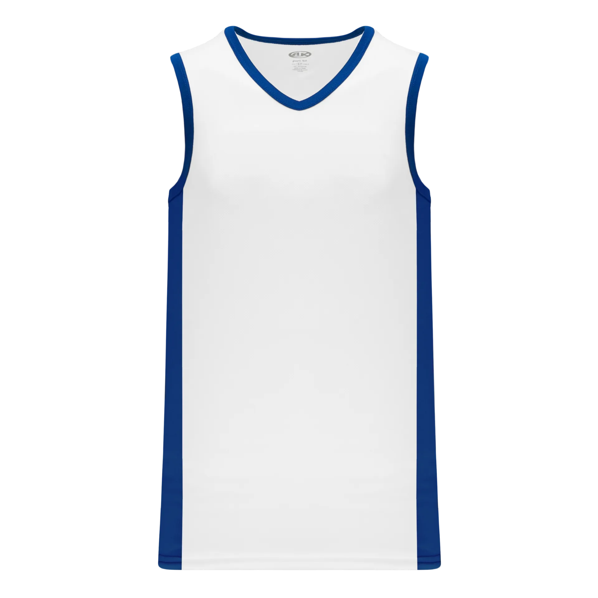 Athletic Knit (AK) B2115M-207 Mens White/Royal Blue Pro Basketball Jersey