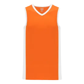 Athletic Knit (AK) B2115M-238 Mens Orange/White Pro Basketball Jersey