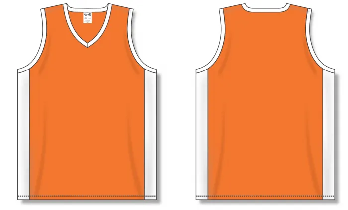 Athletic Knit (AK) B2115M-238 Mens Orange/White Pro Basketball Jersey