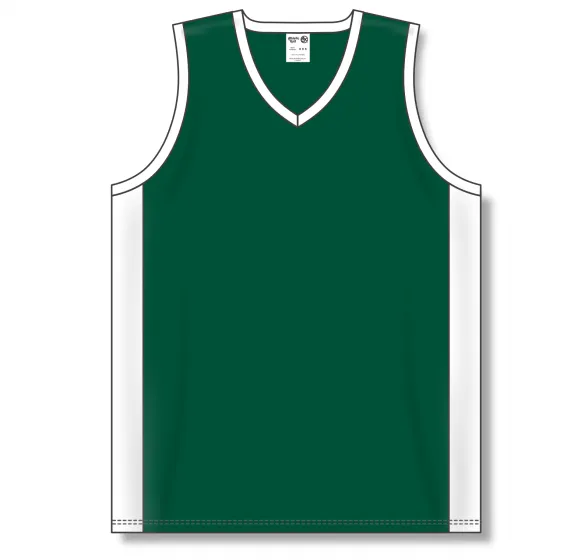 Athletic Knit (AK) B2115Y-260 Youth Dark Green/White Pro Basketball Jersey