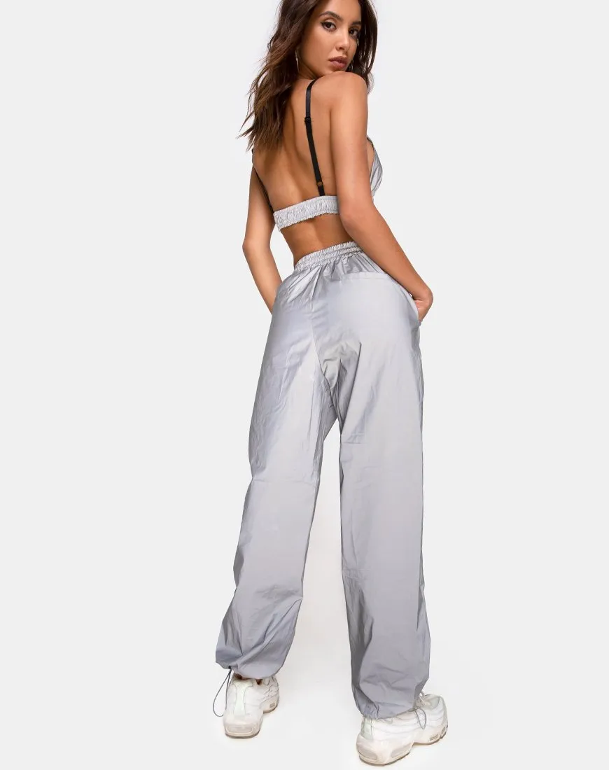 Beval Jogger Pants in Reflective Silver