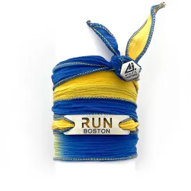 Boston - RUN BOSTON Blended Button Silk Wrap Bracelet