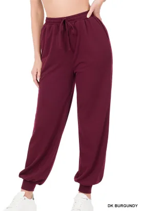 Burgundy Soft Jogger Pants