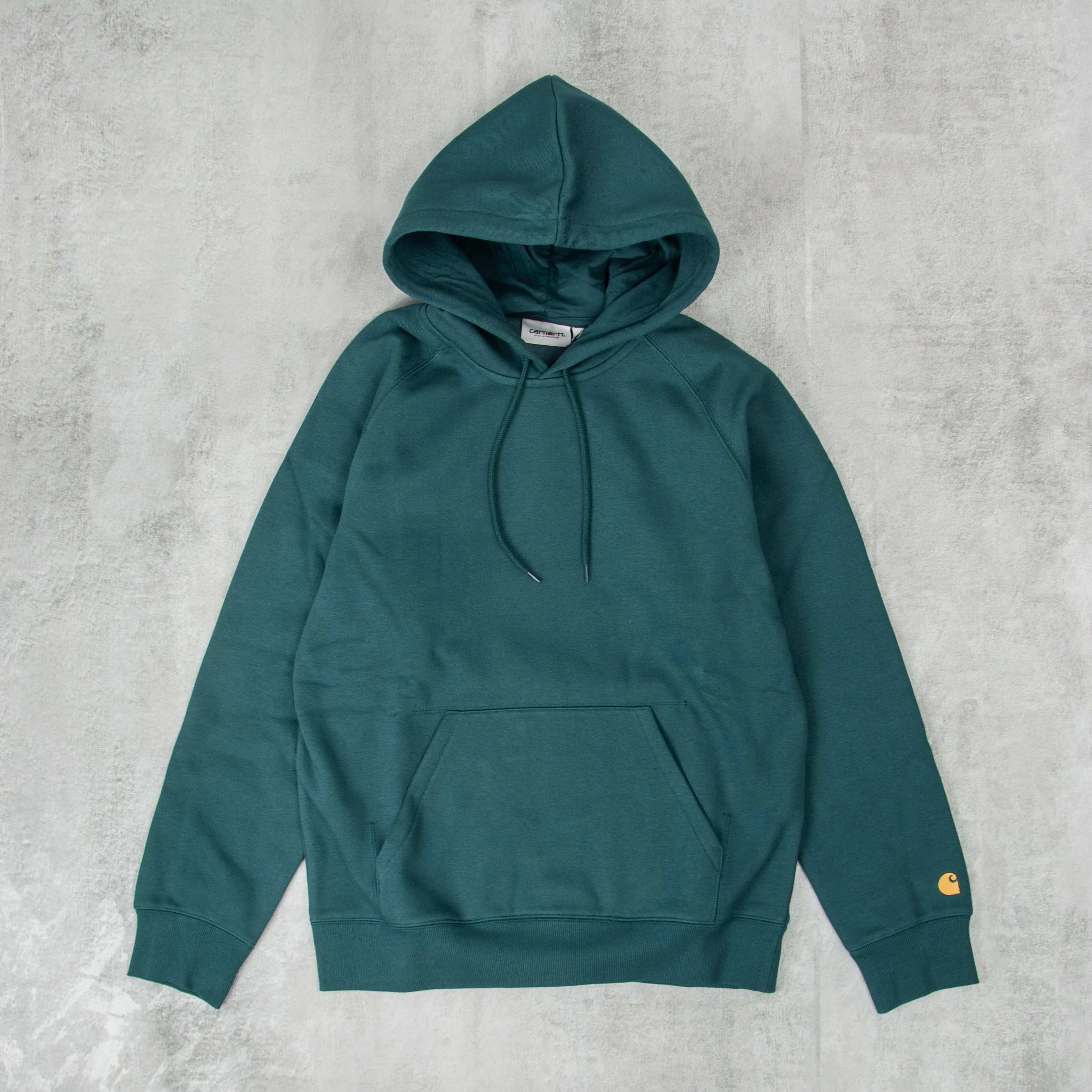 Carhartt WIP Hooded Chase Sweatshirt - Botanic / Gold