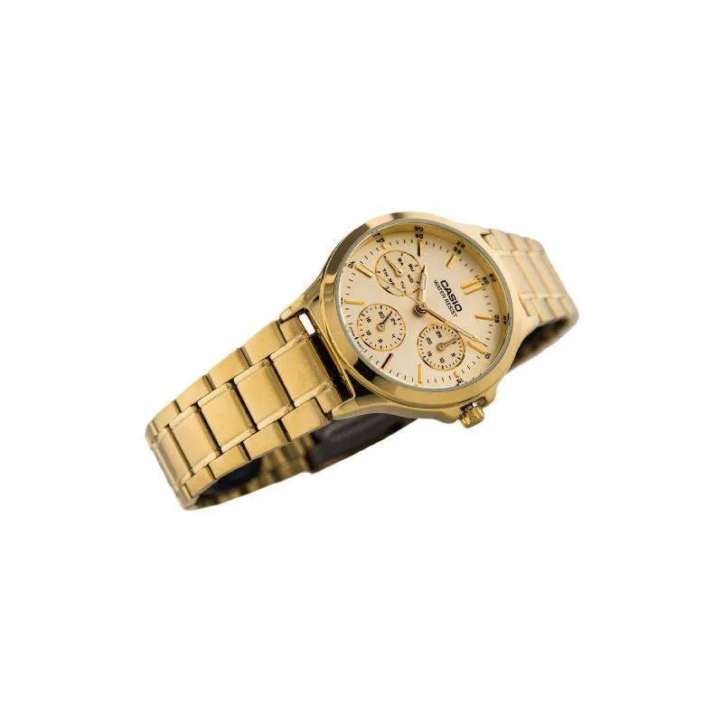 Casio LTP-V300G-9A Gold Plated Strap Watch for Women