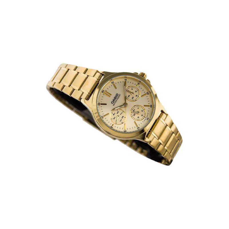 Casio LTP-V300G-9A Gold Plated Strap Watch for Women