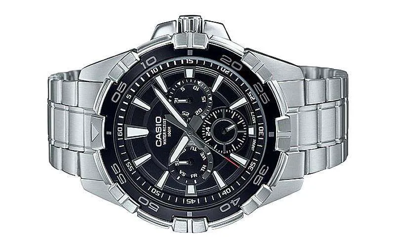 Casio MTD-1069D-1A2VDF Stainless Steel  Strap Watch for Men