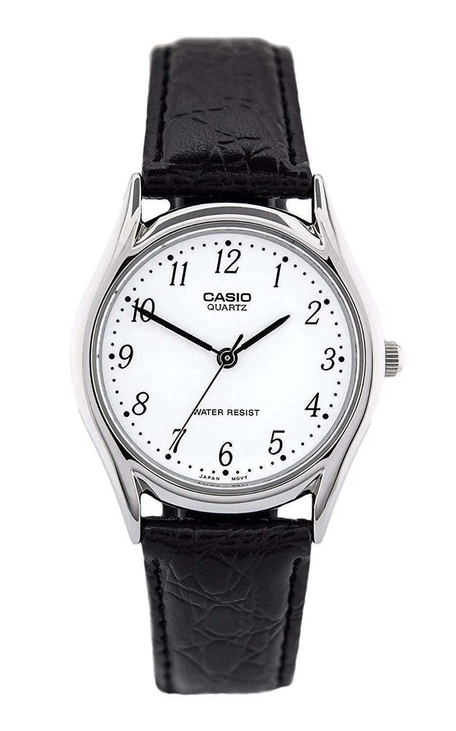 Casio MTP-1094E-7BDF Black Leather Strap Watch for Men