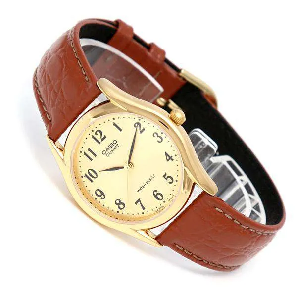 Casio MTP-1094Q-9BD Brown Leather Strap Watch for Men