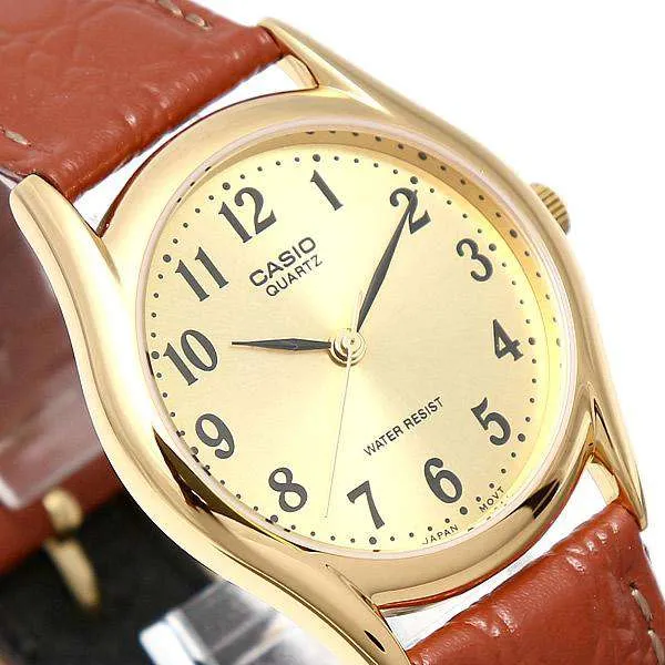 Casio MTP-1094Q-9BD Brown Leather Strap Watch for Men