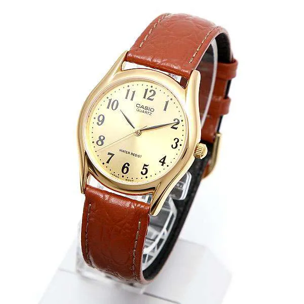 Casio MTP-1094Q-9BD Brown Leather Strap Watch for Men