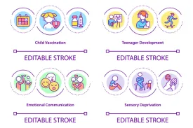 Child Behavior Development Icon Bundle