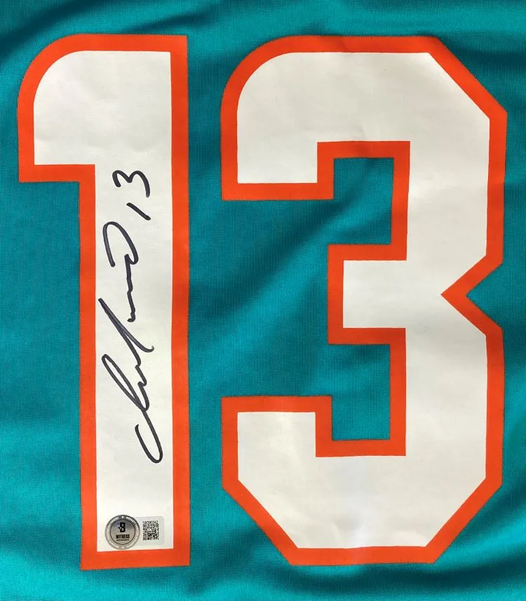 Dan Marino Signed Miami Dolphins Teal Nike Game Jersey BAS ITP