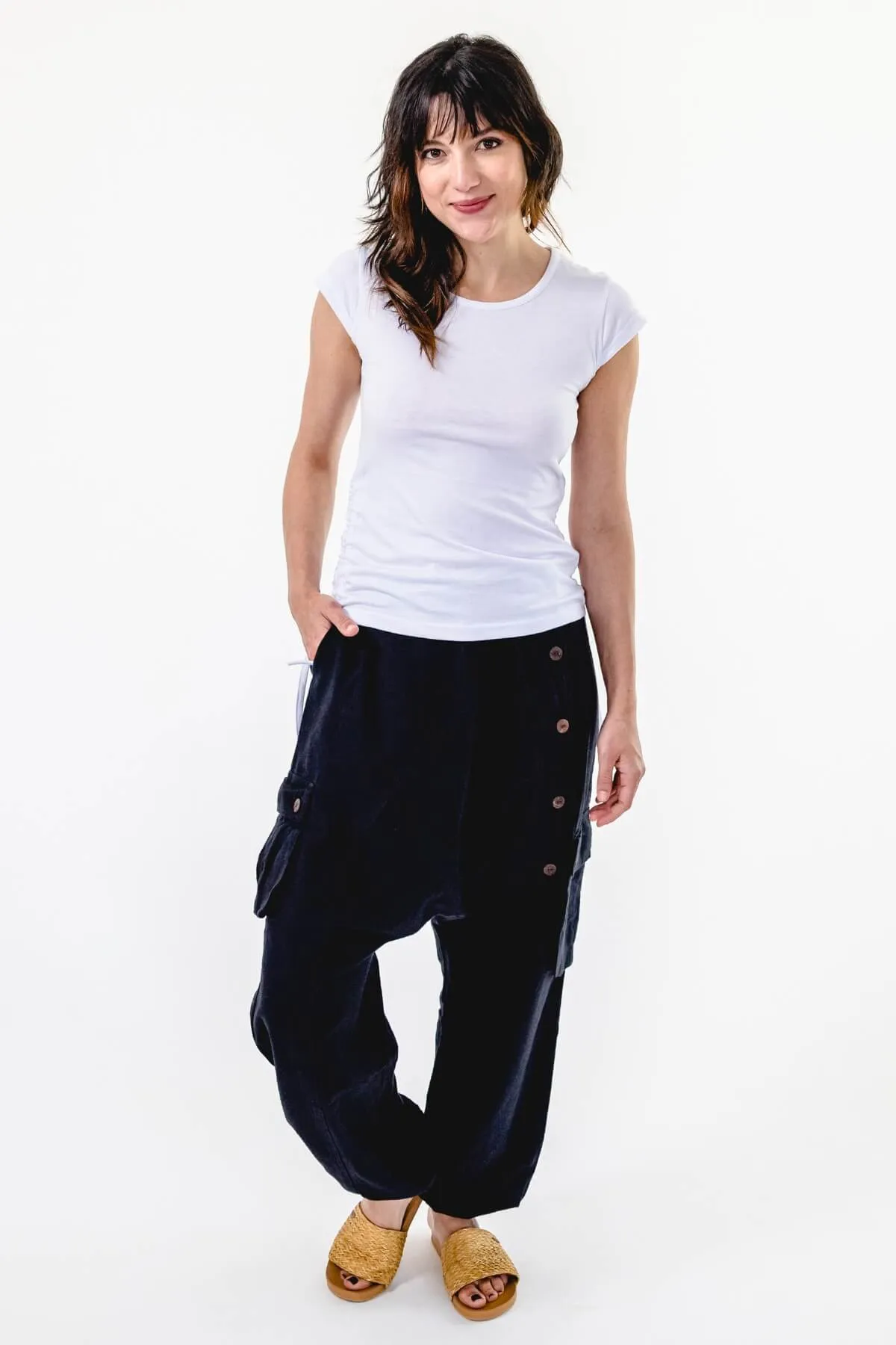 Drop Crotch Pants - Black