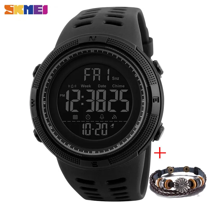 Fashion Outdoor Sport Watch Men Multifunction Watches Alarm Clock Chrono 5Bar Waterproof Digital Watch reloj hombre