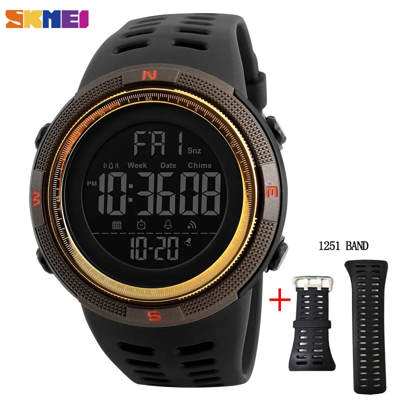 Fashion Outdoor Sport Watch Men Multifunction Watches Alarm Clock Chrono 5Bar Waterproof Digital Watch reloj hombre