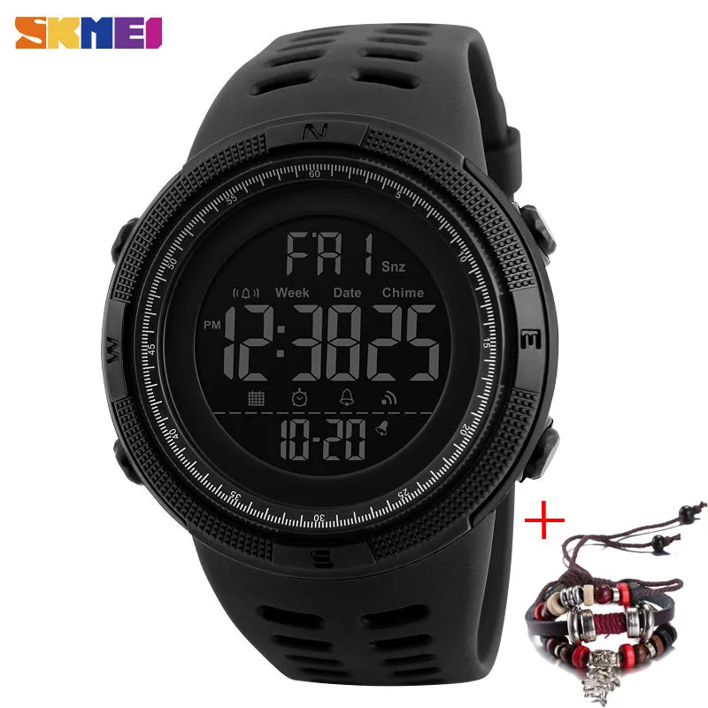 Fashion Outdoor Sport Watch Men Multifunction Watches Alarm Clock Chrono 5Bar Waterproof Digital Watch reloj hombre