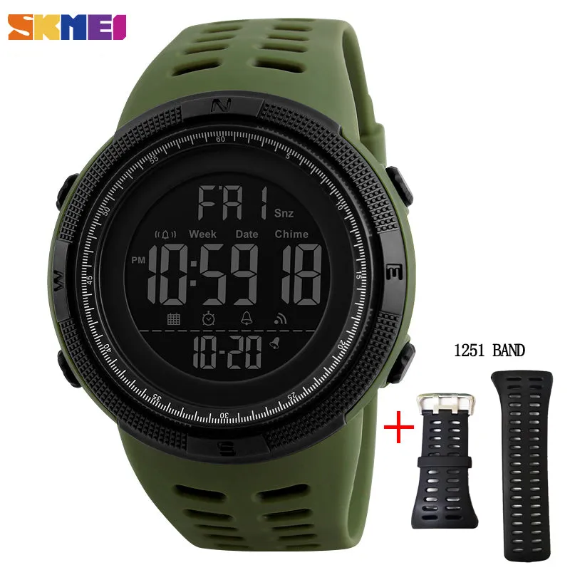 Fashion Outdoor Sport Watch Men Multifunction Watches Alarm Clock Chrono 5Bar Waterproof Digital Watch reloj hombre