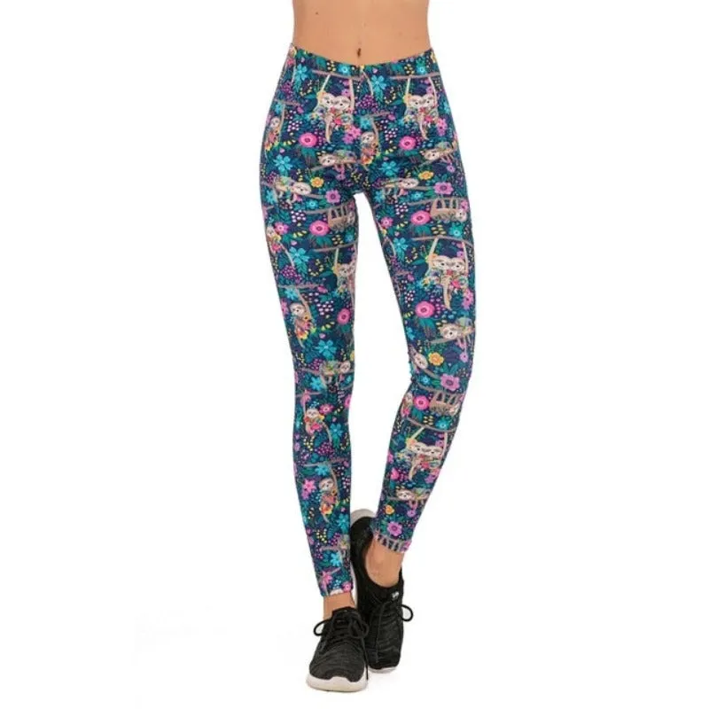 Fluorescent Tree Slim High Waist Leggings