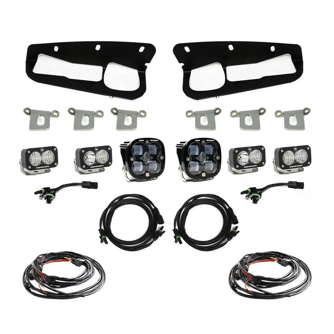 Ford Squadron SAE/Dual S2 Sport Steel Bumper Fog Pocket Light Kit - Ford 2021-23 Bronco; Steel Bumper