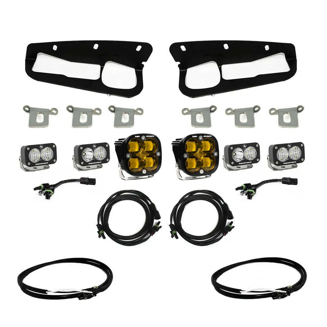 Ford Squadron SAE/Dual S2 Sport Steel Bumper Fog Pocket Light Kit - Ford 2021-23 Bronco; Steel Bumper