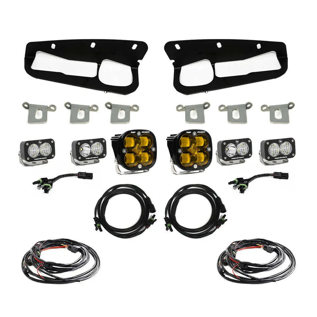 Ford Squadron SAE/Dual S2 Sport Steel Bumper Fog Pocket Light Kit - Ford 2021-23 Bronco; Steel Bumper