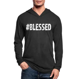 Graphic Hoodie, #Blessed Long Sleeve Tri-Blend Hooded Tee