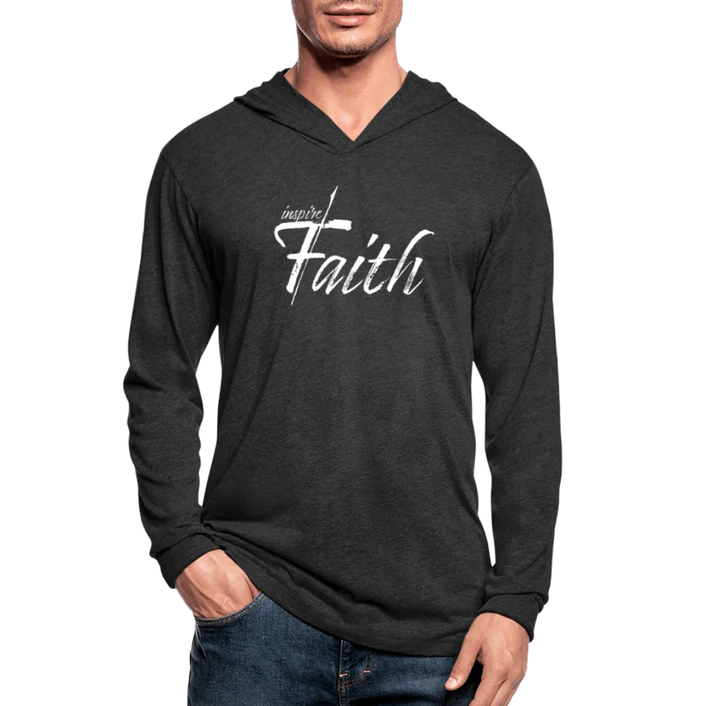 Graphic Hoodie, Inspire Faith Long Sleeve Tri-Blend Hooded Tee