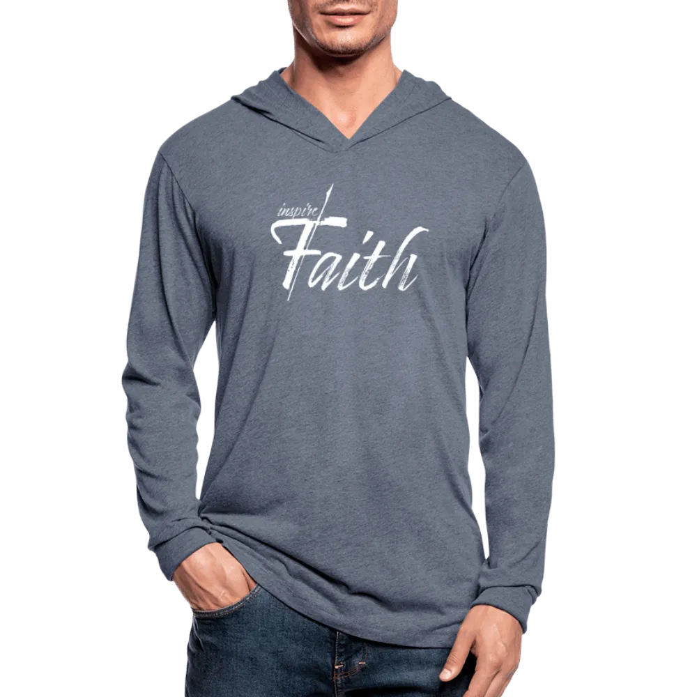 Graphic Hoodie, Inspire Faith Long Sleeve Tri-Blend Hooded Tee