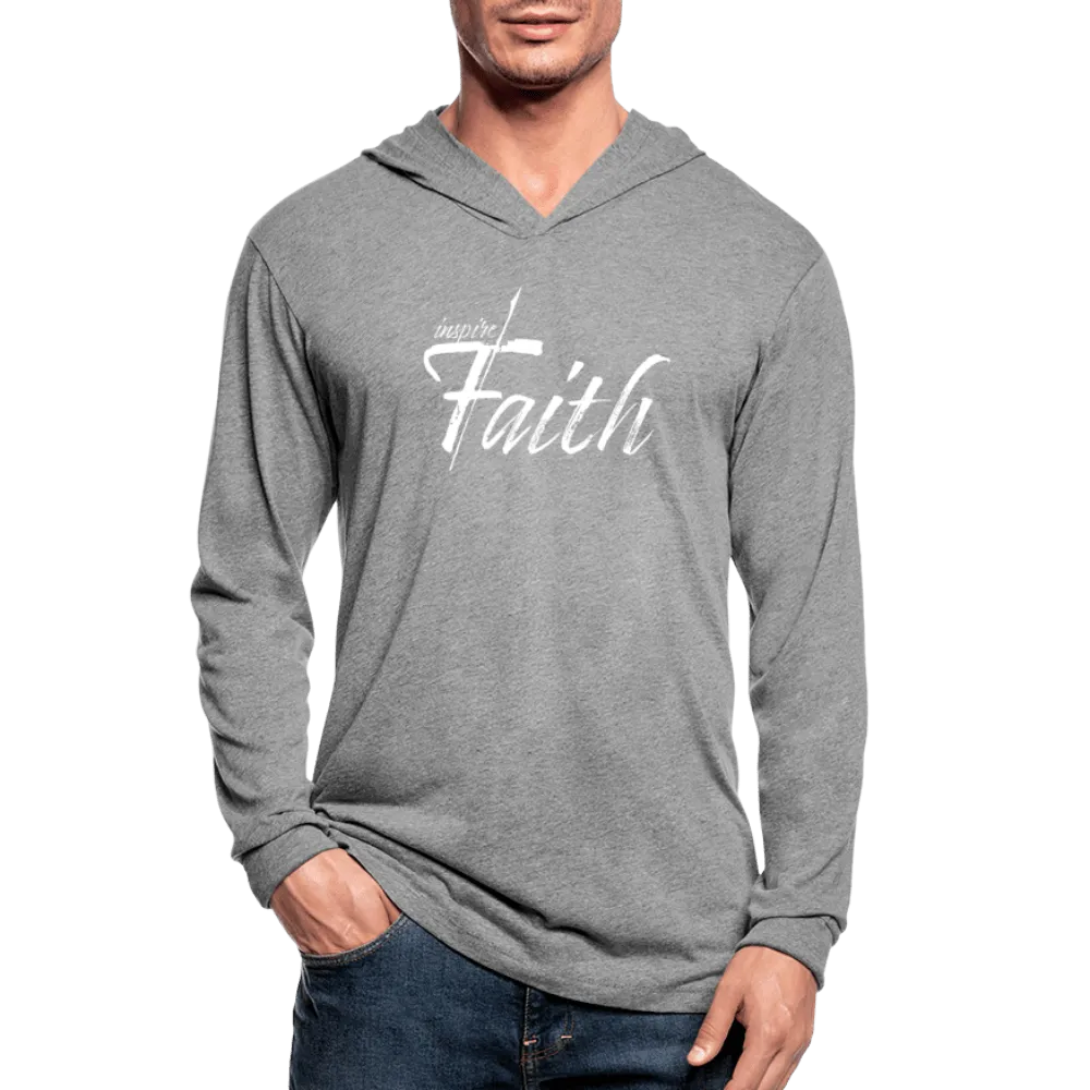 Graphic Hoodie, Inspire Faith Long Sleeve Tri-Blend Hooded Tee