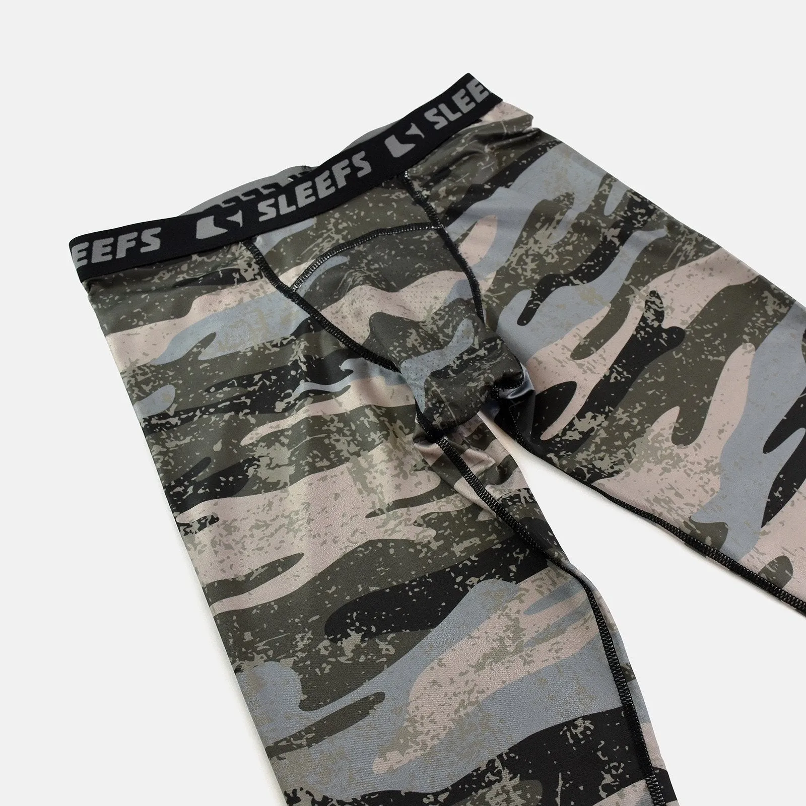 Green Camo Woodland Compression Tights / Leggings