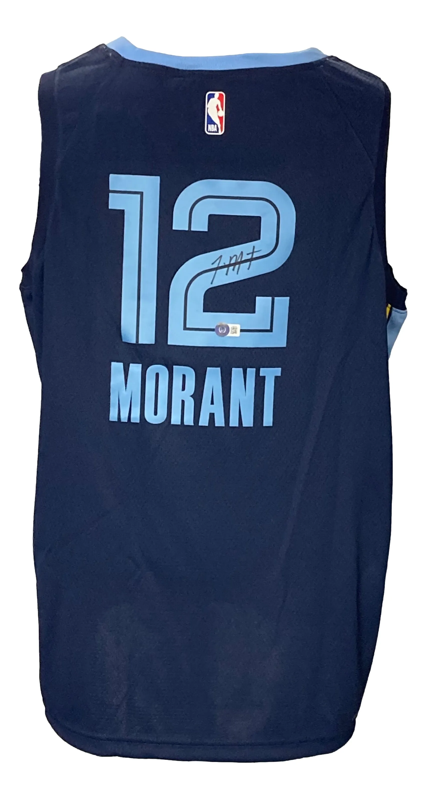 Ja Morant Signed Memphis Grizzlies Navy Blue Nike Swingman 2XL Jersey BAS