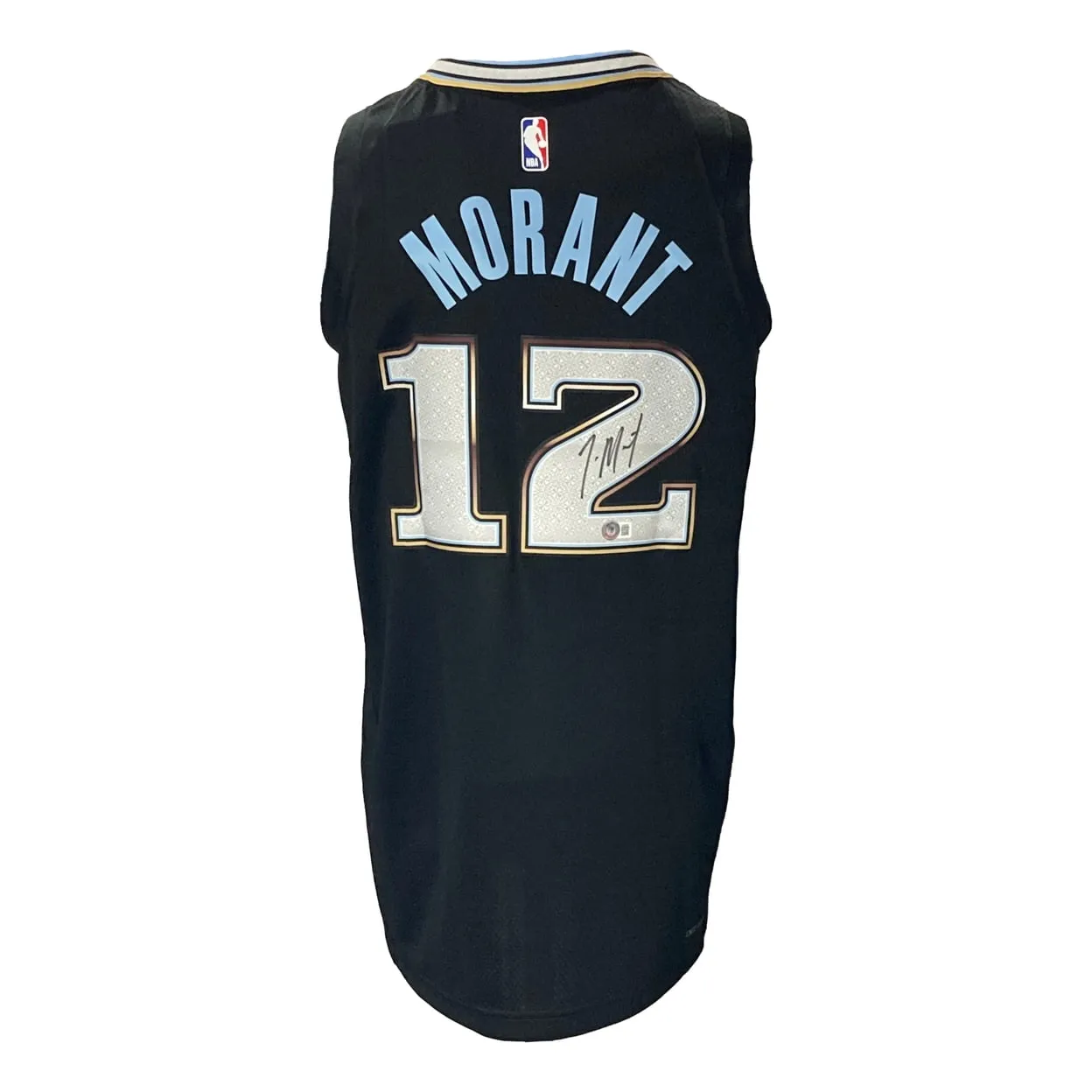 Ja Morant Signed Memphis Grizzlies Navy Blue Nike Swingman 2XL Jersey BAS