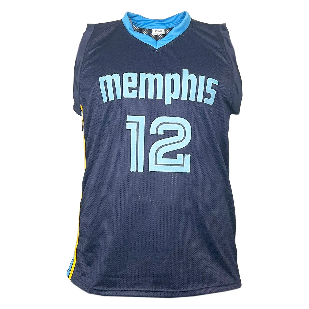 Ja Morant Signed Memphis Navy Icon Edition Basketball Jersey (Beckett)