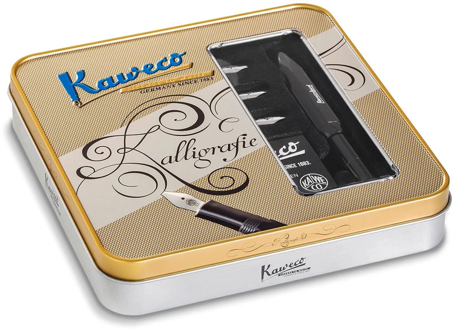 Kaweco Calligraphy Set Black w/Tin box (Nib Sizes 1.1 / 1.5 / 1.9 / 2.3)