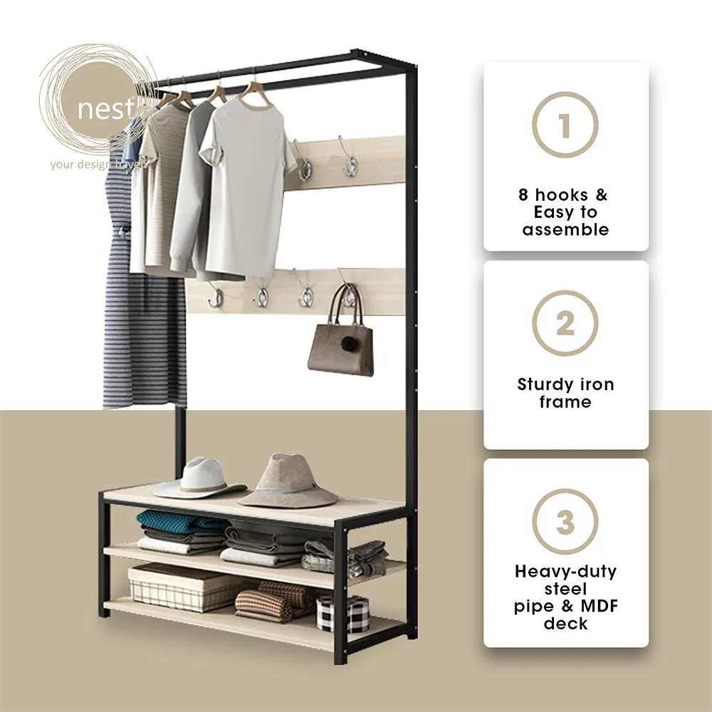 Nest Design Lab Premium Garment Shelf Rack