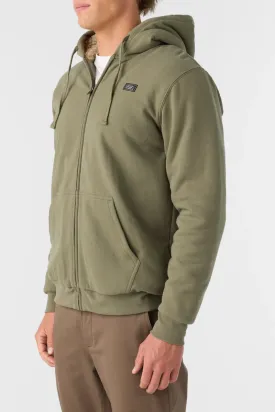 ONeill Fifty Two High Pile  Lined Zip Hoody  Deep Lichen Green