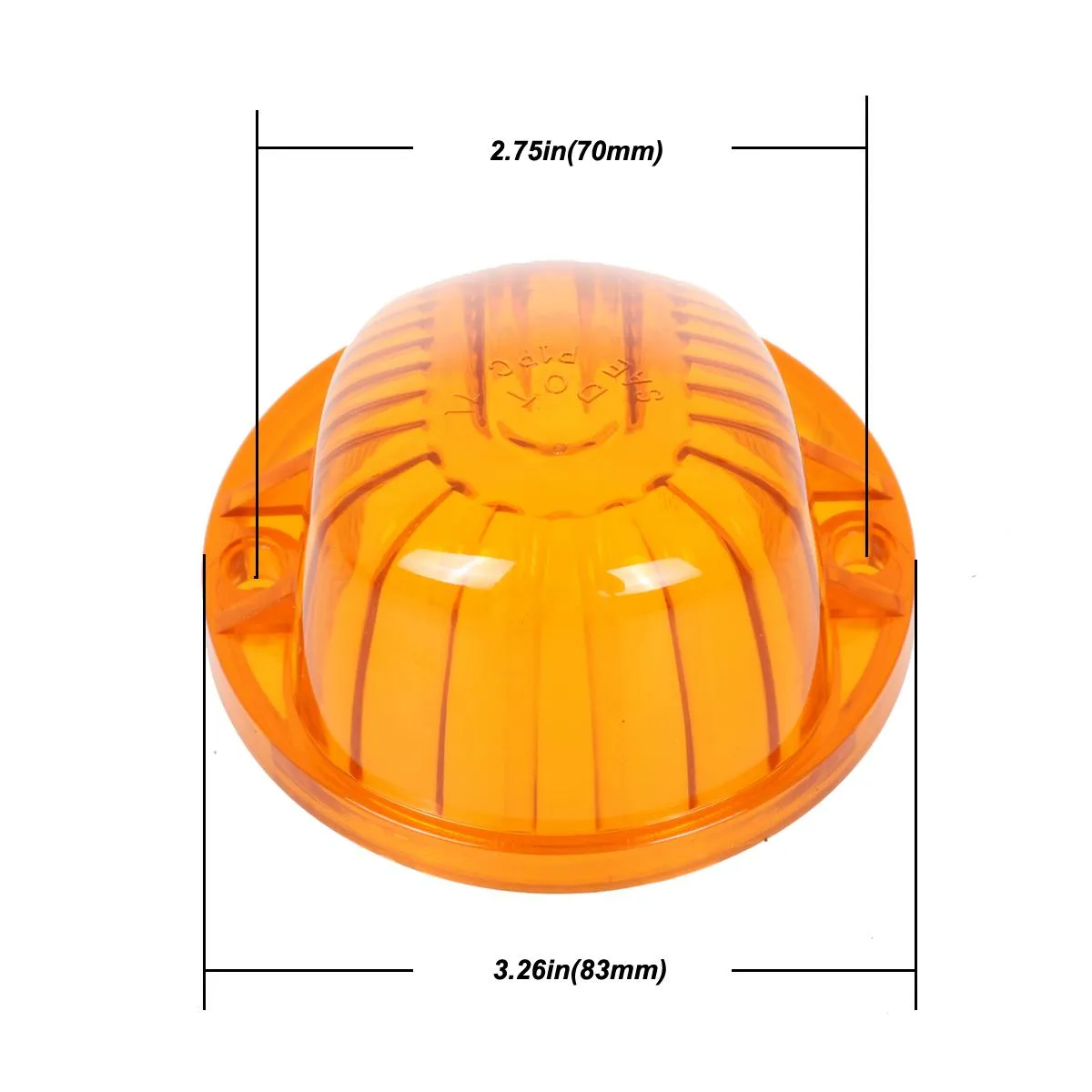 Partsam 5X Roof Running Cab Marker Light Amber Cover Lens/Base Compatible with C/K Series 1973 1974 1975 1976 1977 1978 1979 1980 1981 1982 1983 1984 1985 1986 1987 Pickup Truck