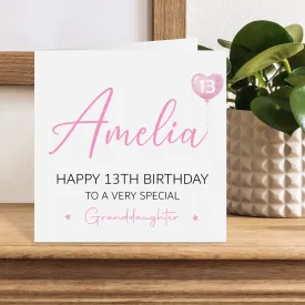 Personalised Birthday Card Teenager Girl