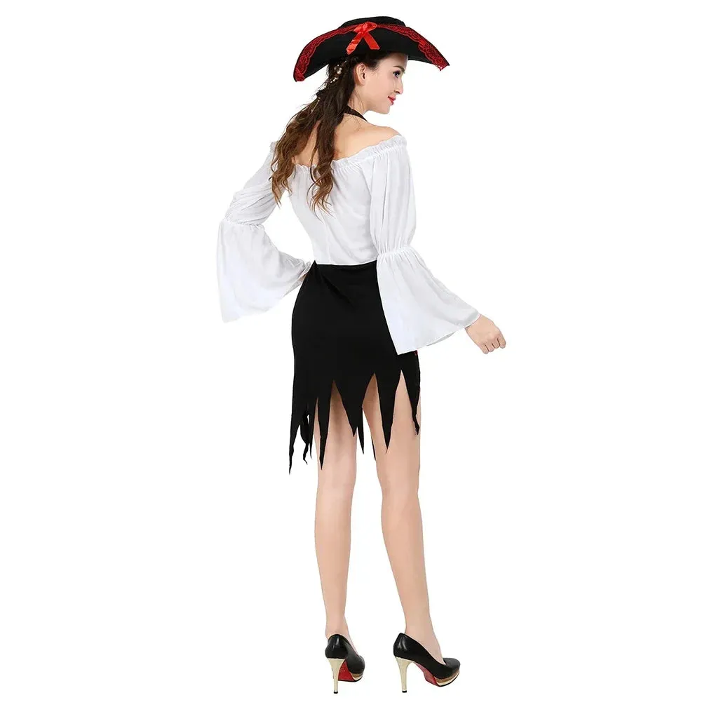 Pirate Cosplay Chic Viking Captain Renaissance Masquerade Gown Attire