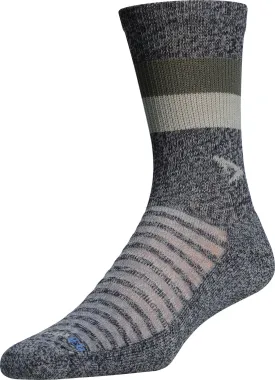 Running Lite-Mesh Crew - Navy Heathered w/Gray & Dark Gray Stripes - DISCONTINUED